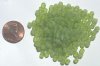 100 4mm Transparent Matte Olive Round Glass Beads